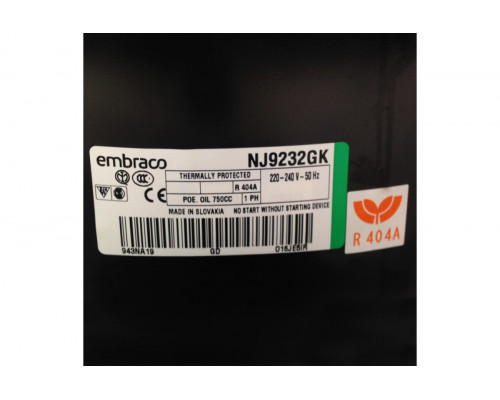 Компрессор Embraco NJ 9232 GK (R-404) (W при +7,2° 4021Вт) среднетемпературный Whirlpool 481281719302 C00375051 Компрессор Embraco NJ 9232 GK (R-404) (W при +7,2° 4021Вт) среднетемпературный Whirlpool 481281719302 C00375051