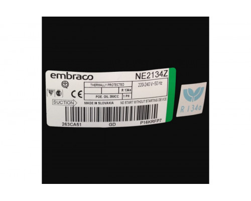 Компрессор Embraco NE 2134 Z (R134a) (W при -23.3° 356Вт) Indesit C00375347 низкотемпературный Компрессор Embraco NE 2134 Z (R134a) (W при -23.3° 356Вт) Indesit C00375347 низкотемпературный