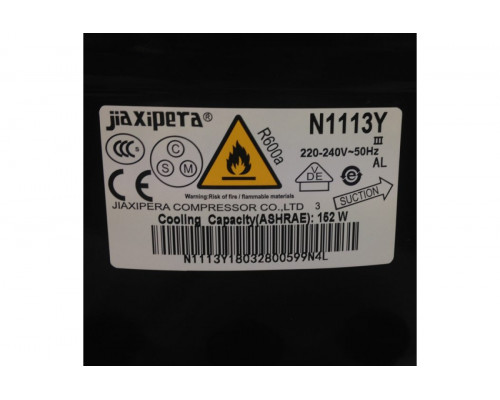 Компрессор R600a, Джаксипера N1113Y, (Вт при -23.3°) 152W HMK80AA Компрессор R600a, Джаксипера N1113Y, (Вт при -23.3°) 152W HMK80AA