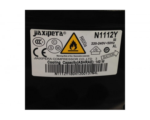 Компрессор R600, Джаксипера N1112Y, (Вт при -23.3°) 140W HMK80AA 301996 Компрессор R600, Джаксипера N1112Y, (Вт при -23.3°) 140W HMK80AA 301996