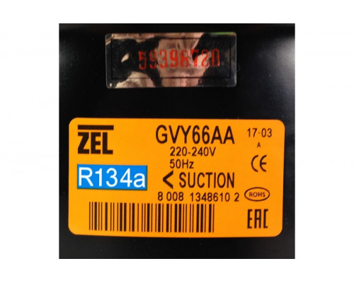 Компрессор ZEL (Zanussi Electrolux) GVY 66 AA (R-134, -23,3C 190 Вт) Компрессор ZEL (Zanussi Electrolux) GVY 66 AA (R-134, -23,3C 190 Вт)