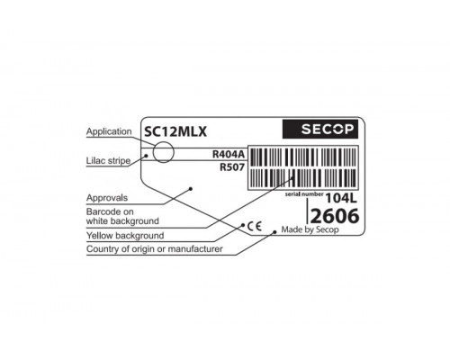Компрессор Secop SC 12 MLX (R-404) (W при +7,2° 1847Вт) среднетемпературный в коробке Компрессор Secop SC 12 MLX (R-404) (W при +7,2° 1847Вт) среднетемпературный в коробке